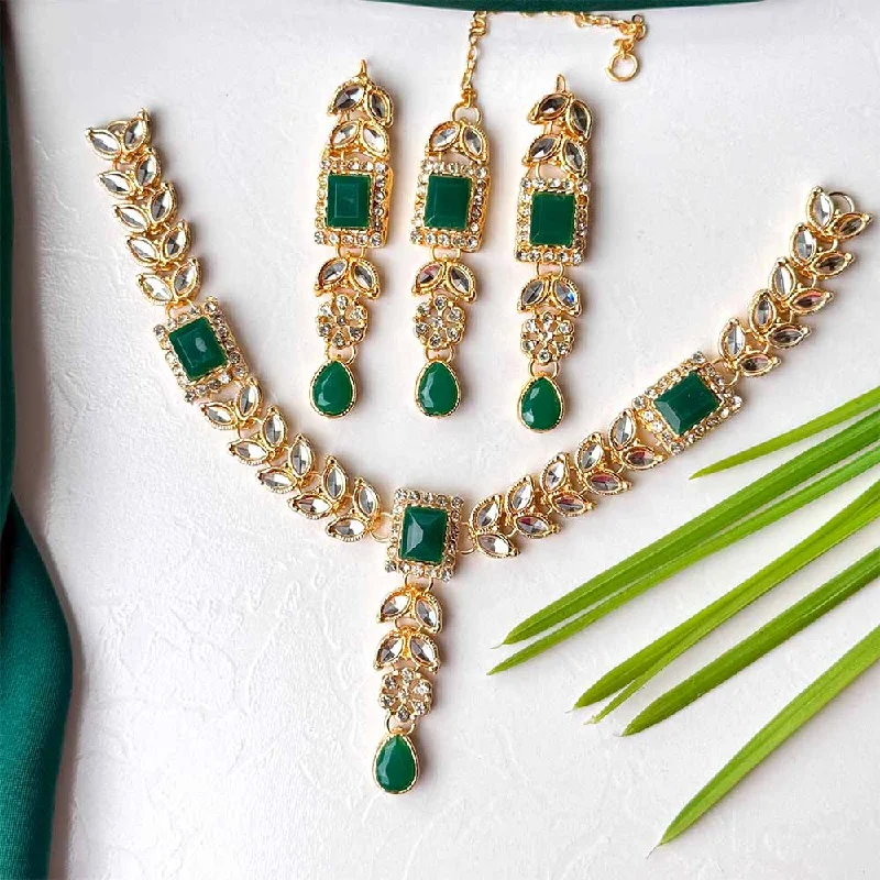 Get The Sparkle You Love At Prices You Adore Insha Set (Dark Green)