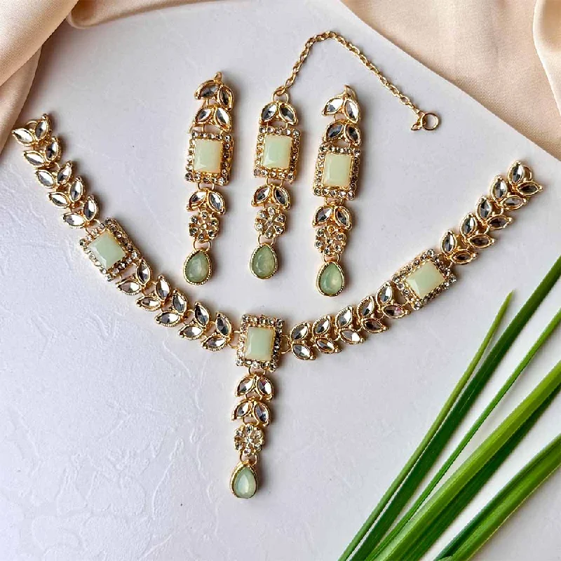 Clearance Sale On High-End Jewelry Collections Insha Set (Light Green)