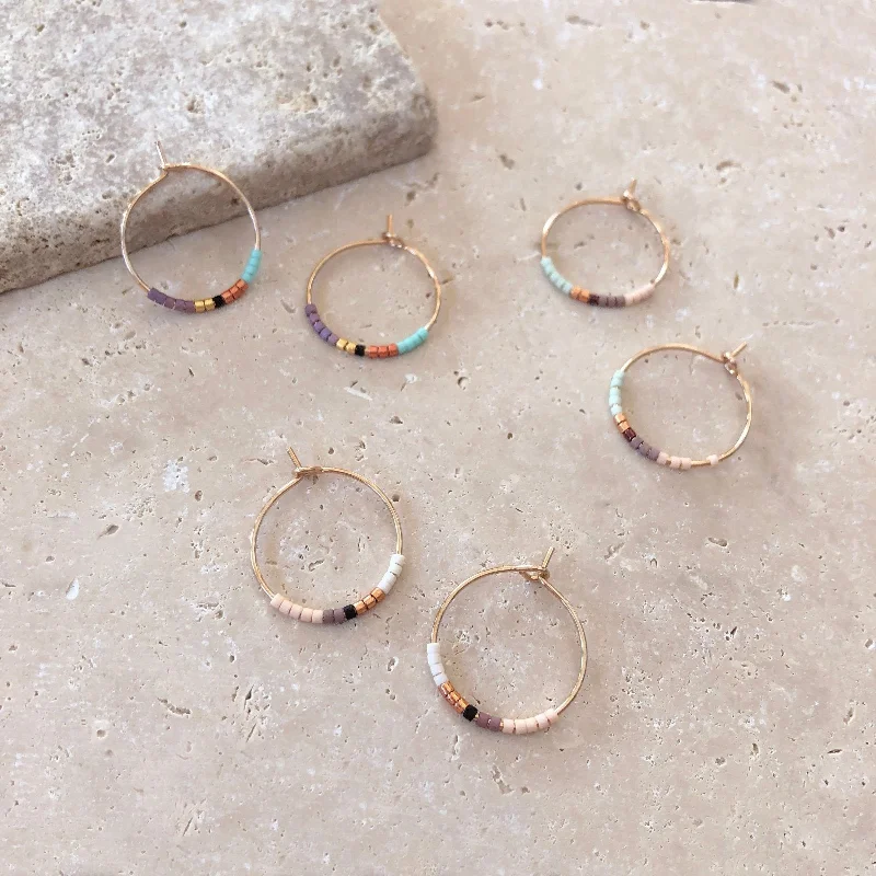 Luxury Jewelry Now At Special Promotional Rates Irina - Beaded Hoop Earrings