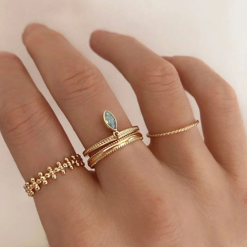 Personalized Engraved Jewelry For Meaningful Gifts Isobel - Blue Charm Ring