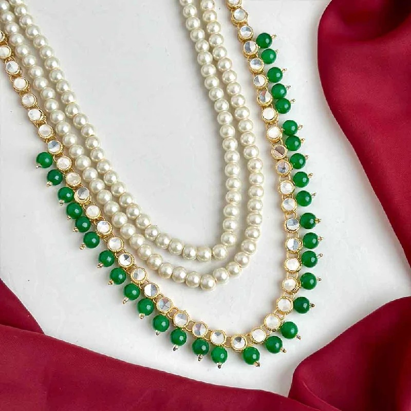 Don't Miss Out On Bestselling Jewelry At Special Prices Jeena Kundan Maala (Green)