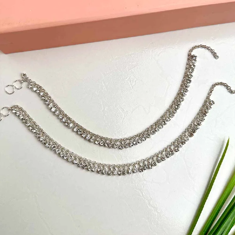 Seasonal Jewelry Sale – Upgrade Your Collection Jhilmil Anklets (Silver)