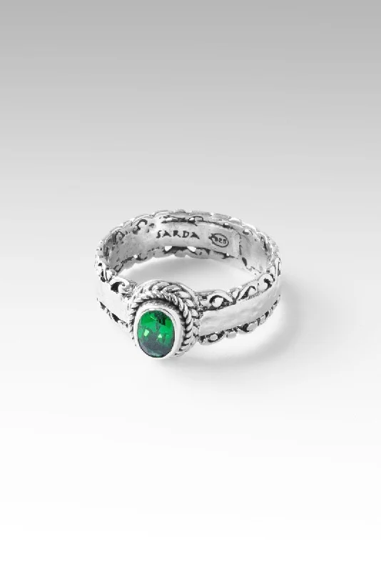 Fashion-Forward Geometric Jewelry For Contemporary Style Elysian Ring™ In Tsavorite Garnet