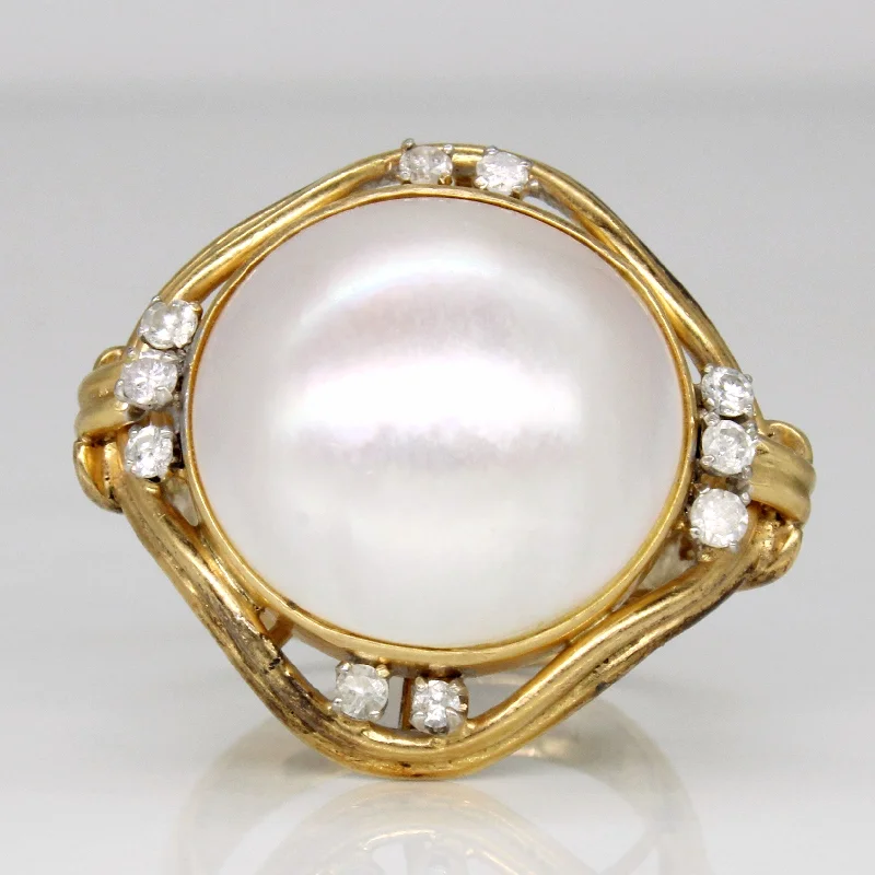 Best Jewelry Deals – Shop Premium Pieces At Great Prices Mabe Pearl & Diamond Cocktail Ring | 0.30ctw | SZ 6.75 |