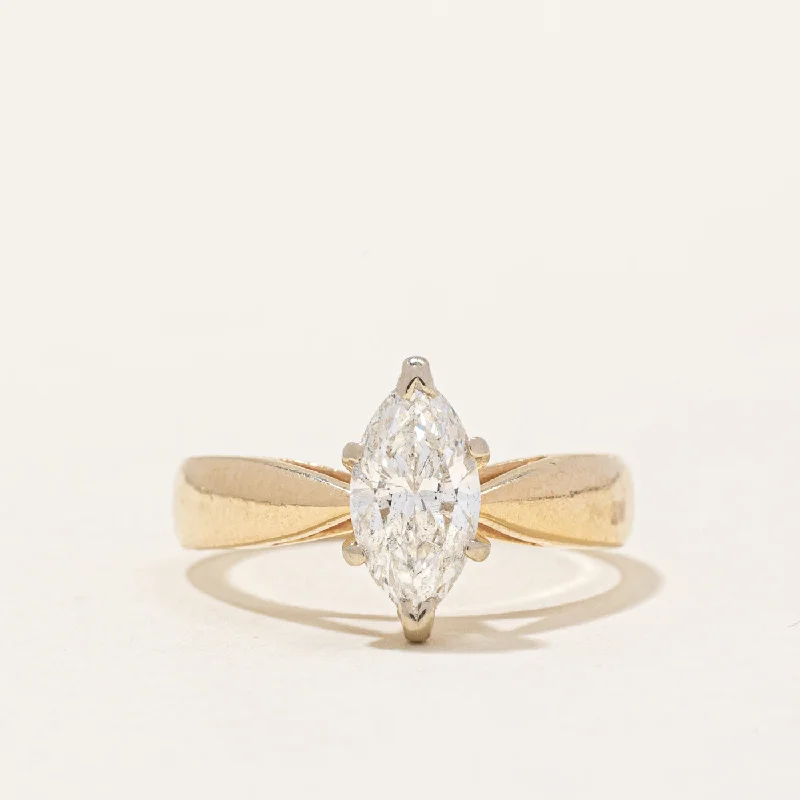 Handcrafted Jewelry Sale – Unique Designs At Low Prices Marquise Cut Diamond Engagement Ring | 0.75ct I1 F | SZ 4.5 |
