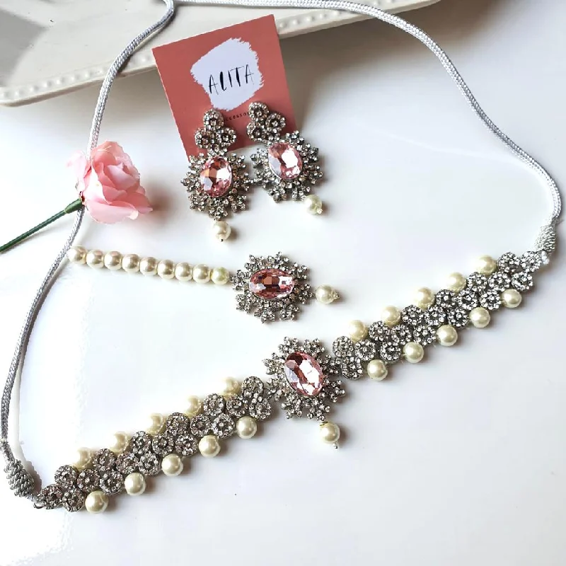 Get Ready To Sparkle – Special Jewelry Discounts Mehrbano (Silver Baby Pink)