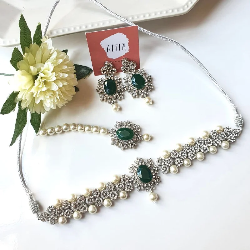 Jewelry Sale – Exclusive Styles At Lower Prices Mehrbano (Silver Bottle Green)