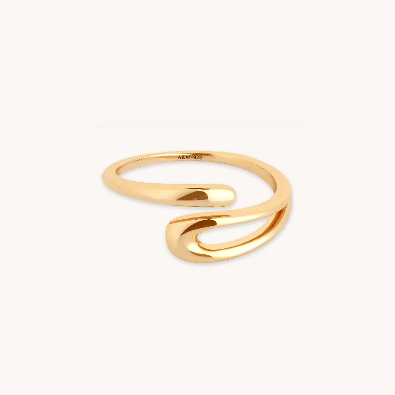 Don't Miss These Dazzling Jewelry Discounts Molten Wrap Ring in Gold