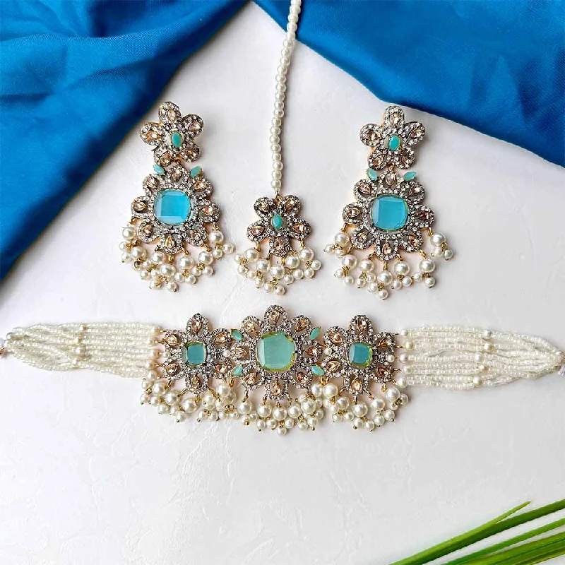 Luxury Jewelry Sale – Sparkle For Less Munazzah Set (Light Blue)