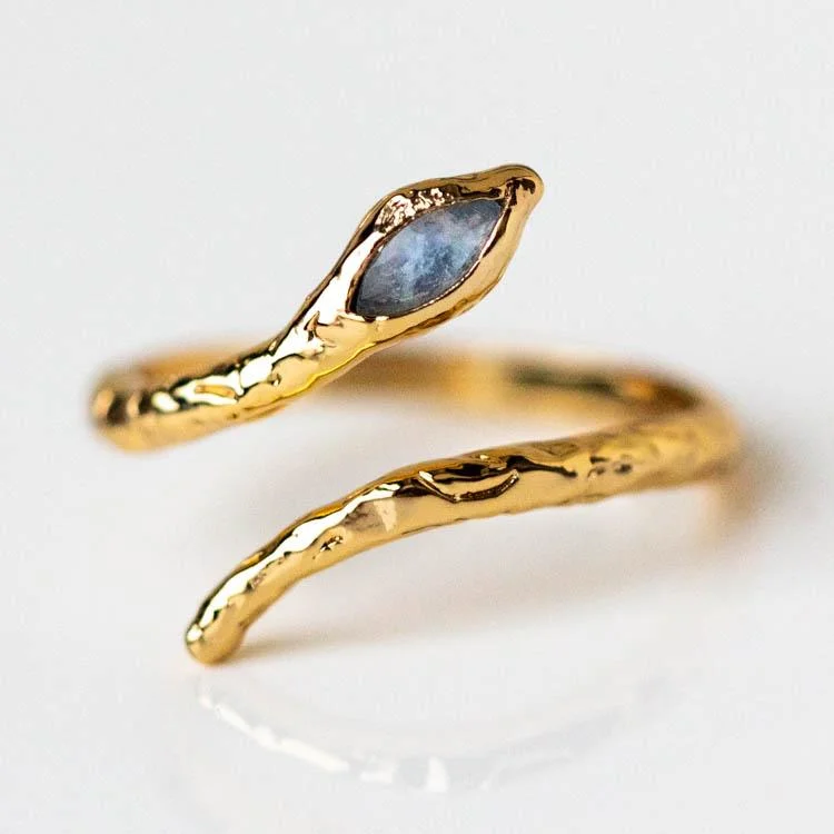 Dazzle With Discounts – Shop Jewelry On Sale Mystic Serpent Ring in Labradorite