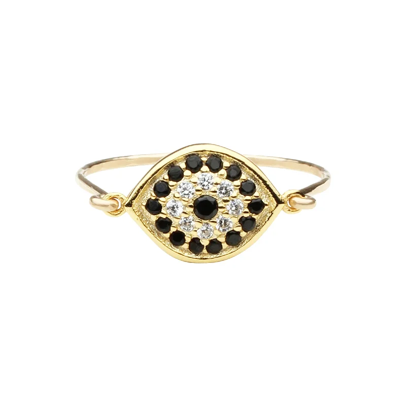 Flash Sale On Elegant Jewelry – Don't Miss Out CZ Black Evil Eye Ring