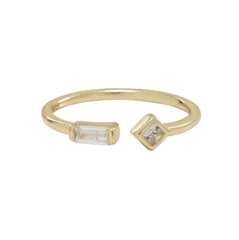 Unmissable Deals On Handmade Jewelry Collections CZ / Baguette Diamond Open Band Ring