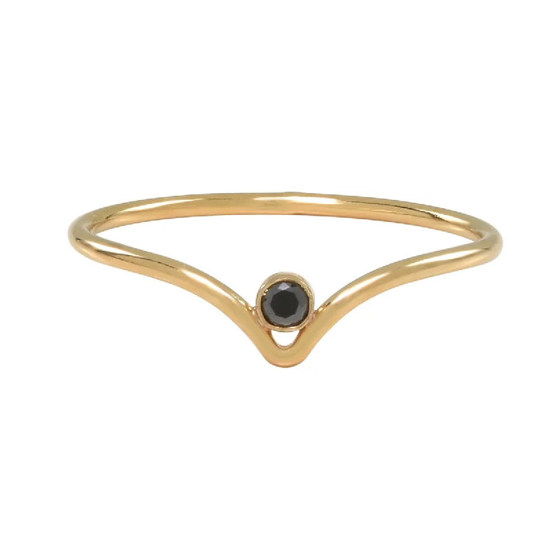Fine Jewelry, Limited-Time Offers Available Black CZ Chevron Ring