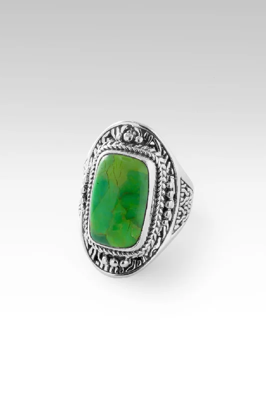 Bohemian-Inspired Jewelry For Free-Spirited Fashion Over The Moon Ring™ in Mohave Green Kingman Turquoise