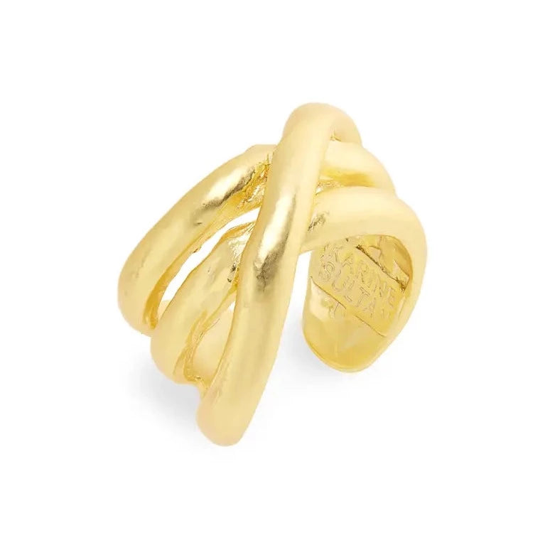 Grab Your Favorite Jewelry At The Lowest Prices Overlap Stripes Ring