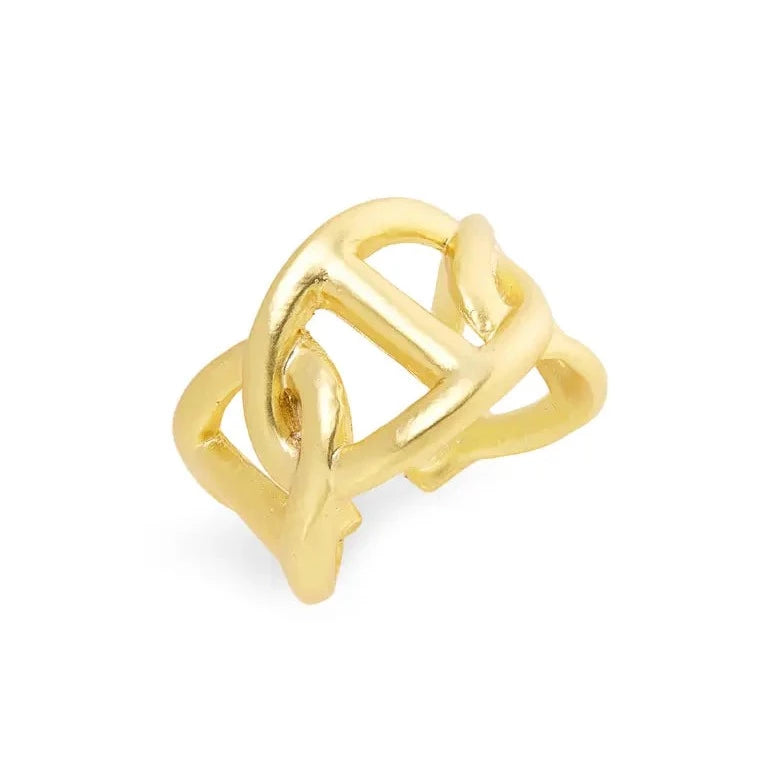 Premium Jewelry, Premium Discounts – Act Fast Oversized Link Stiff Band Ring