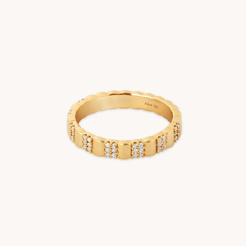 The Perfect Accessory For Less – Jewelry Sale Live Pleated Crystal Ring in Gold