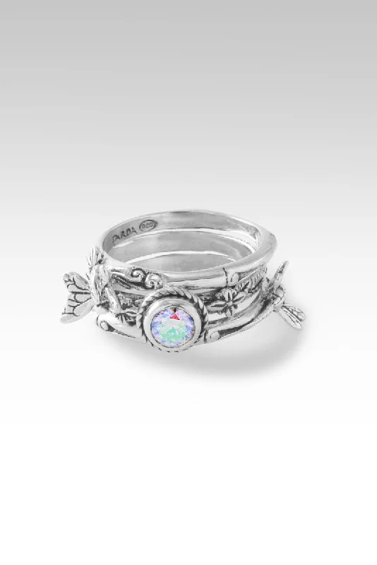 Exclusive Jewelry Bundles At Discounted Prices Profound Transformation Ring Set of 3™ in Luminous Tuscan Sun Mystic Moissanite
