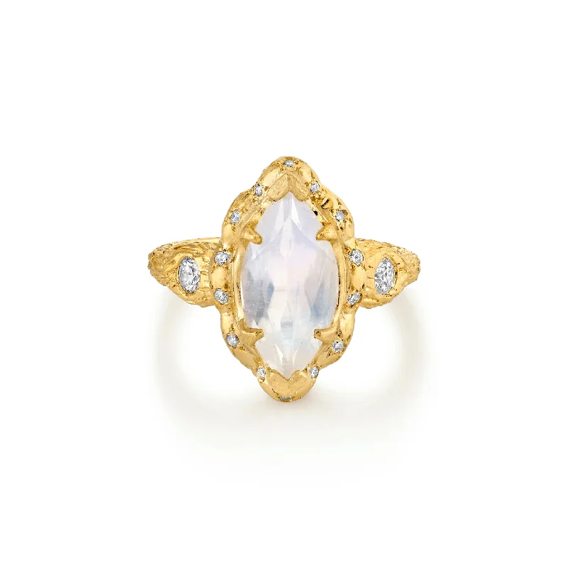 Luxury Meets Affordability – Jewelry Sale Live Now Queen Marquise Moonstone Ring