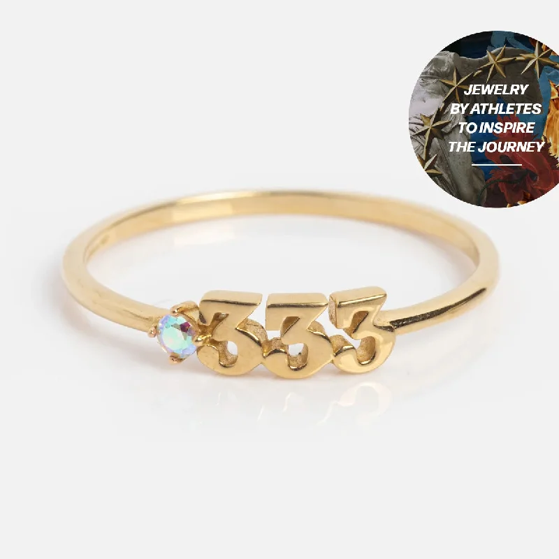 Elegant Rose Gold Jewelry For A Stylish Touch Regan Smith x Local Eclectic Solid Gold Angel Number Ring