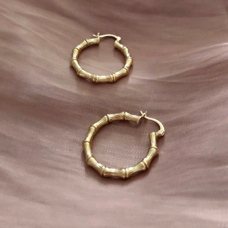 Premium Jewelry Now Available At Special Discounts Renata - Bamboo Hoops