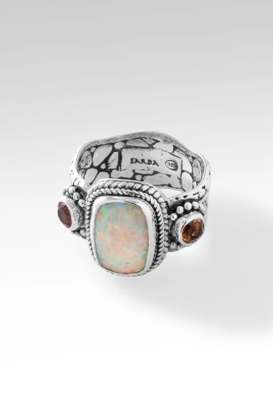 Don't Miss Our Biggest Jewelry Sale Of The Season Rise Above Ring™ in Peaches & Cream Simulated Opal