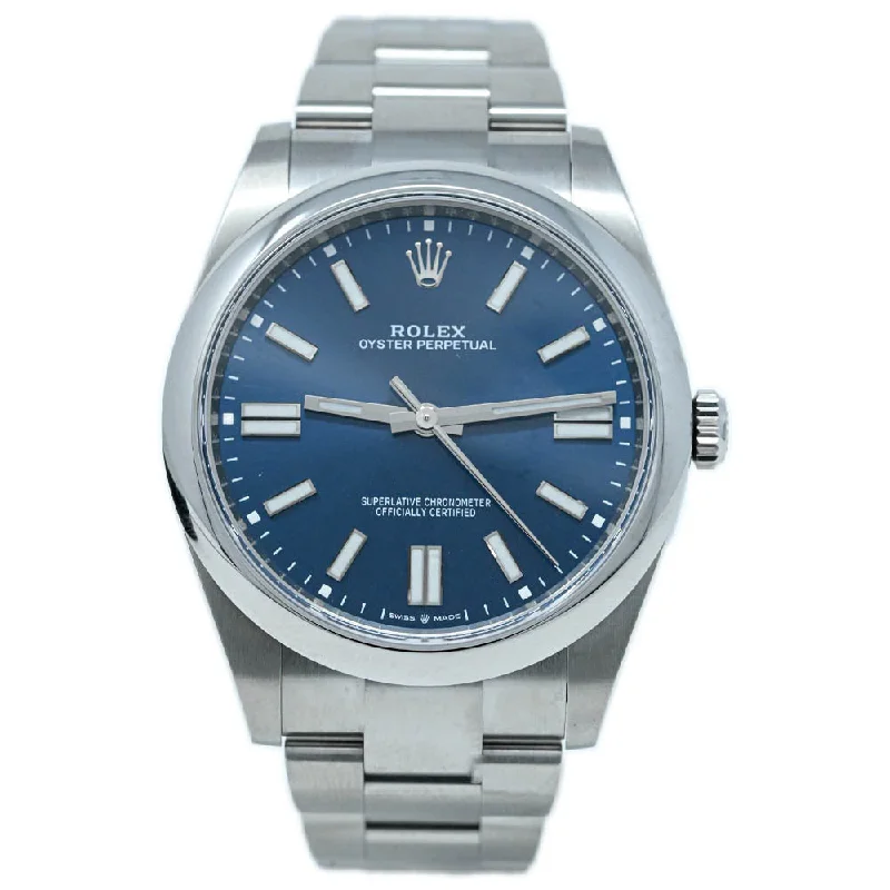 High-End Sparkle, Low-End Prices – Jewelry Sale Live Rolex Oyster Perpetual Blue Dial 41mm Ref# 124300