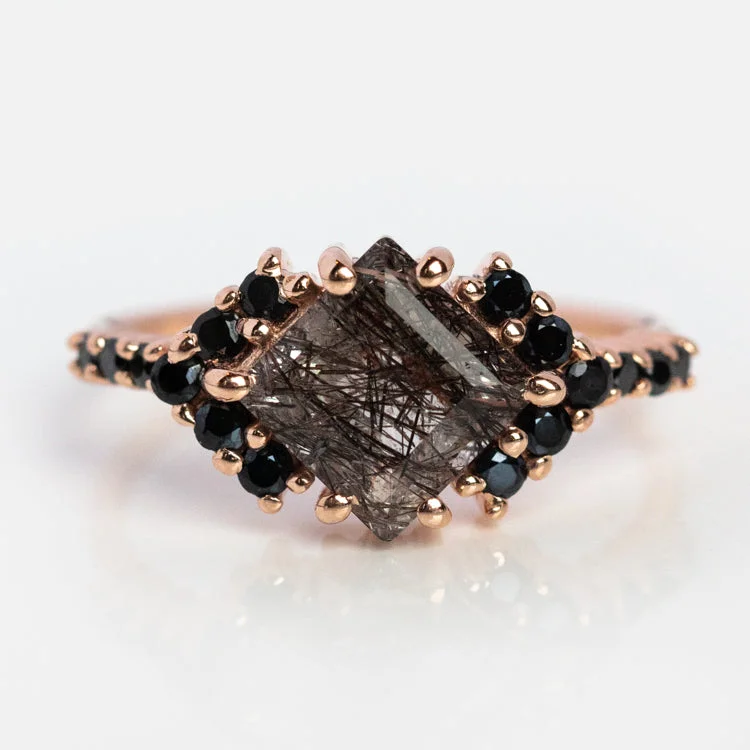 Flash Sale On Stunning Jewelry – Don't Miss Out Rutilated Quartz and Spinel Ariel Shield Ring