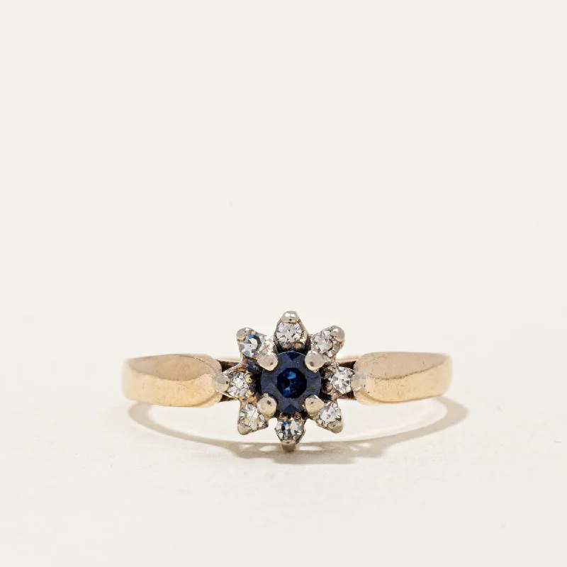 Last Chance To Shop High-End Jewelry At Markdown Prices Sapphire & Diamond Halo Ring | 0.16ct, 0.12ctw | SZ 8.25 |