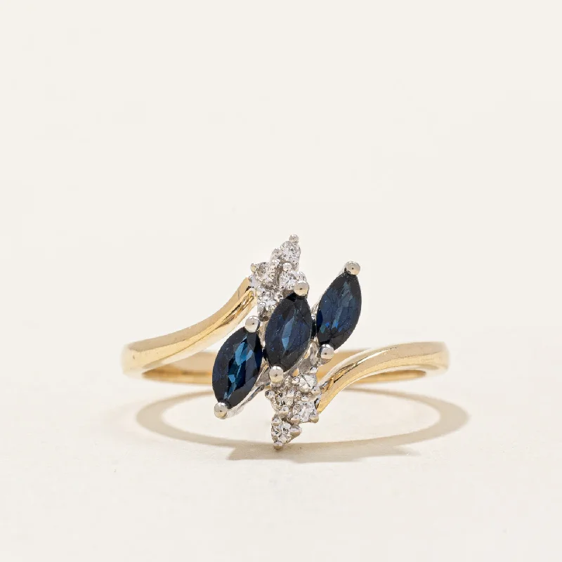 Shop Signature Jewelry Styles At Exclusive Prices Sapphire & Diamond Waterfall Ring | 0.42ctw, 0.08ctw | SZ 6.25 |