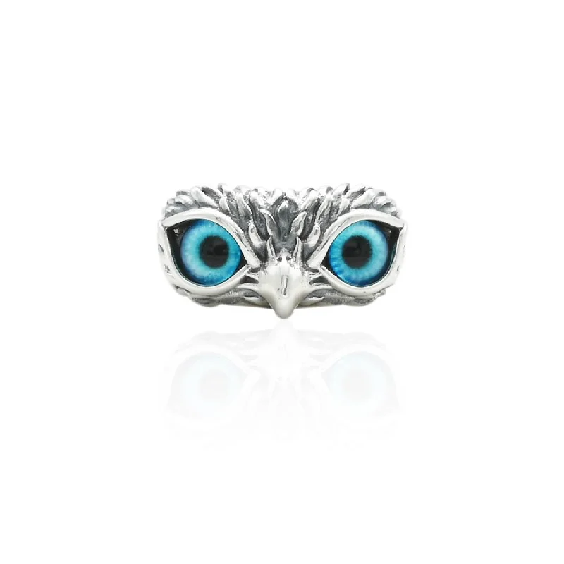 Elegant Necklaces And Bracelets At Limited-Time Offers Silver Classic Owl Eyes Ring