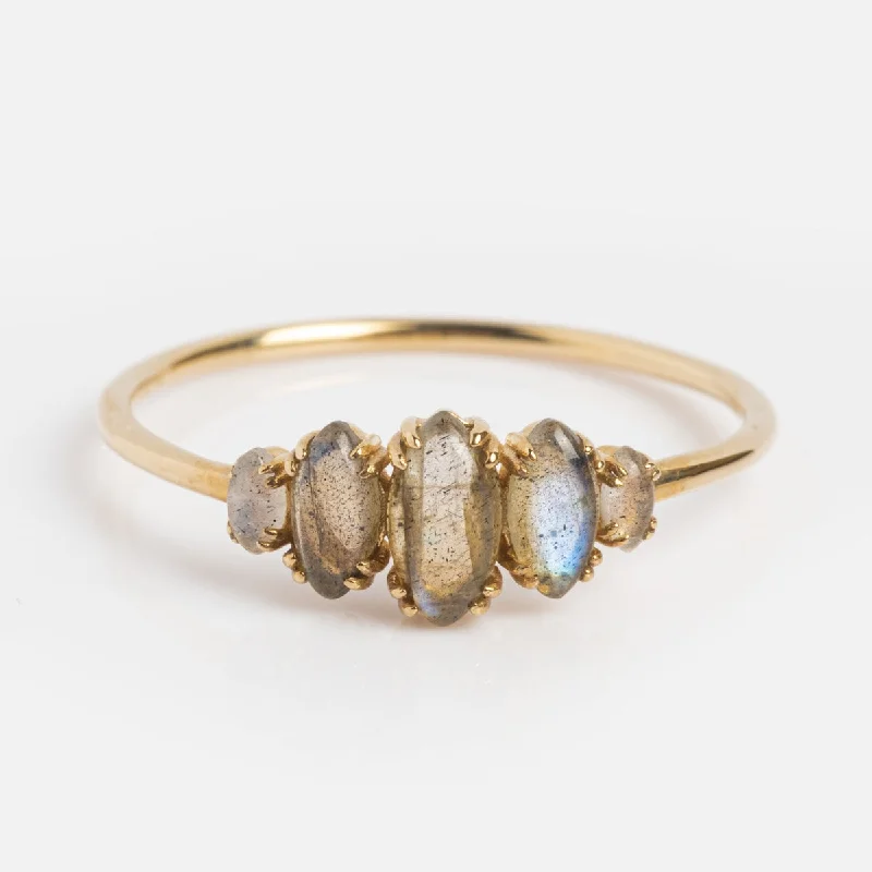 Shop Modern Jewelry Collections With Exclusive Discounts Solid Gold Labradorite Marquise Cluster Ring