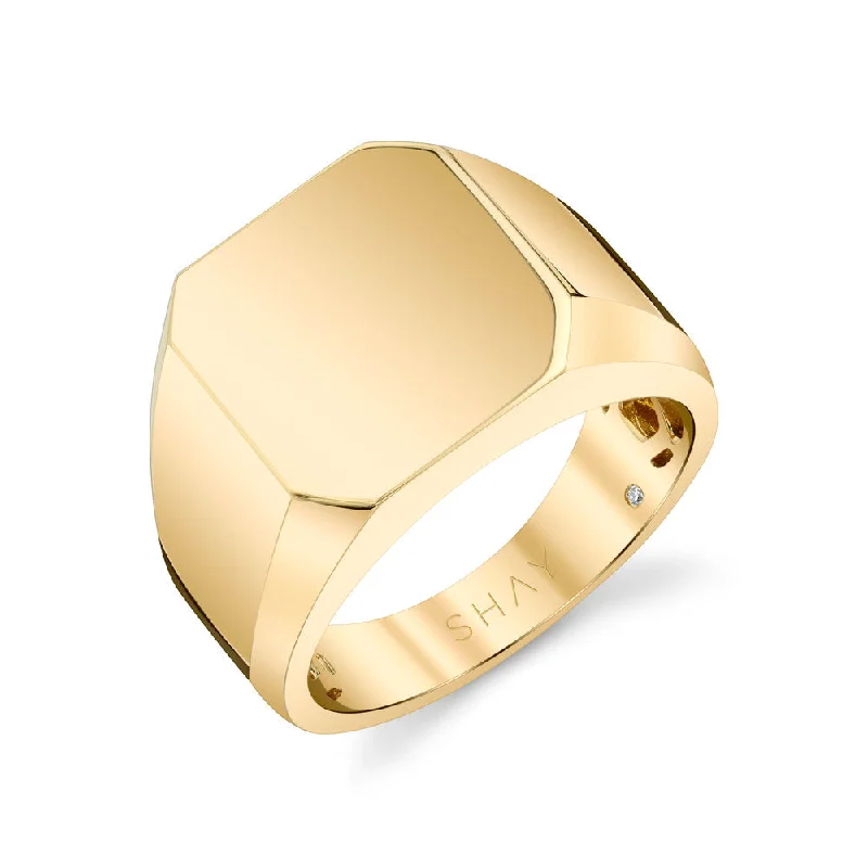 Shop Stylish Jewelry Now And Save Big MEN'S SOLID GOLD SIGNET RING