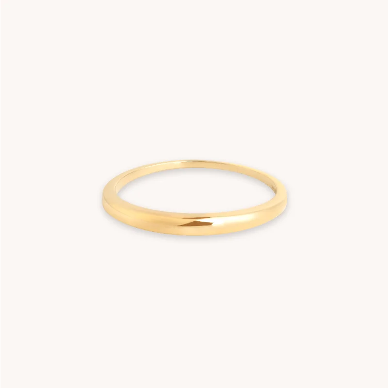 Once-A-Year Jewelry Sale – Grab Your Favorites Now Dome Ring in Solid Gold
