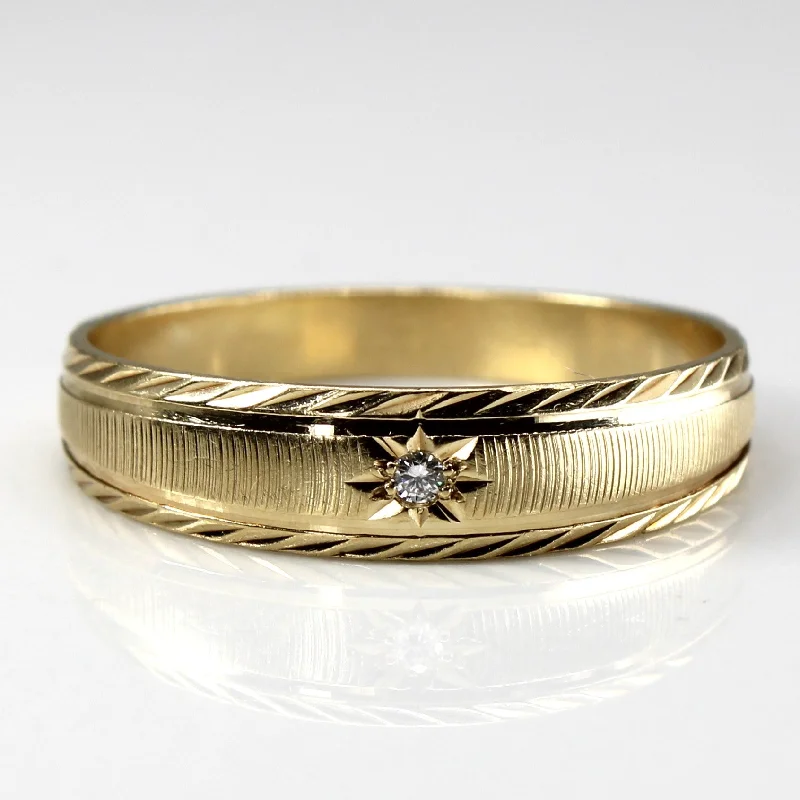 Buy More, Save More On Stunning Jewelry Pieces Starburst Diamond Gold Band | 0.03ct | SZ 12.25 |