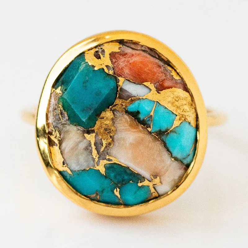 Timeless Elegance, Temporary Discounts – Act Fast Statement Oyster Turquoise Ring