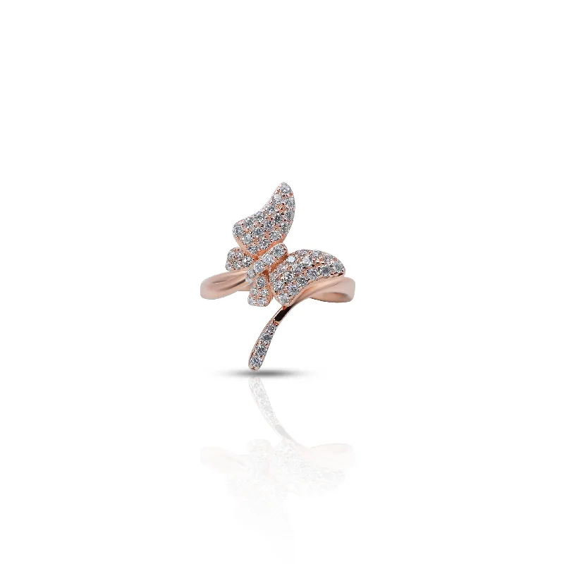 Jewelry Clearance Event – Stock Up Before It's Over Sterling Silver Classy Gleaming Butterfly Ring for Girls