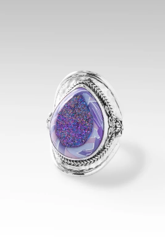 Personalized Jewelry Sale – Meaningful Gifts At Great Prices Reservoir of Love Ring™ in Titanium Hand Painted Drusy