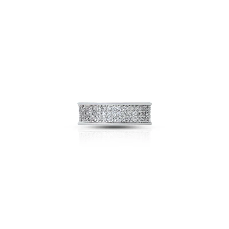 Dazzle In Elegance With Our Biggest Jewelry Sale Sterling Silver Micro Pave Cubic Zirconia Ring