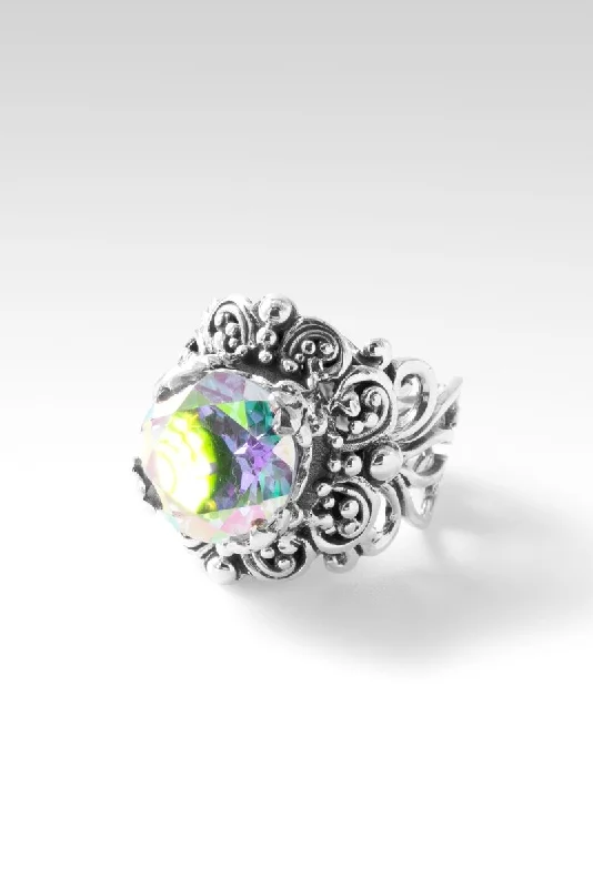 Luxury Jewelry Sale – Sparkle For Less Overflowing Abundance Ring™ in Zero Saturn™ Mystic Quartz Ring