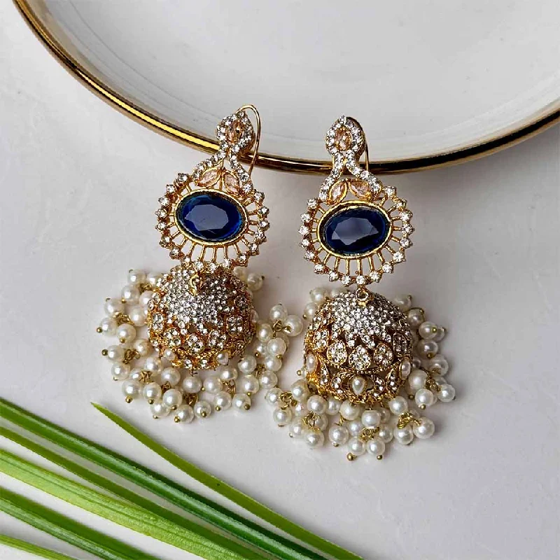 Stunning Jewelry At A Fraction Of The Price Sunaina Jhumkay (Dark Blue)