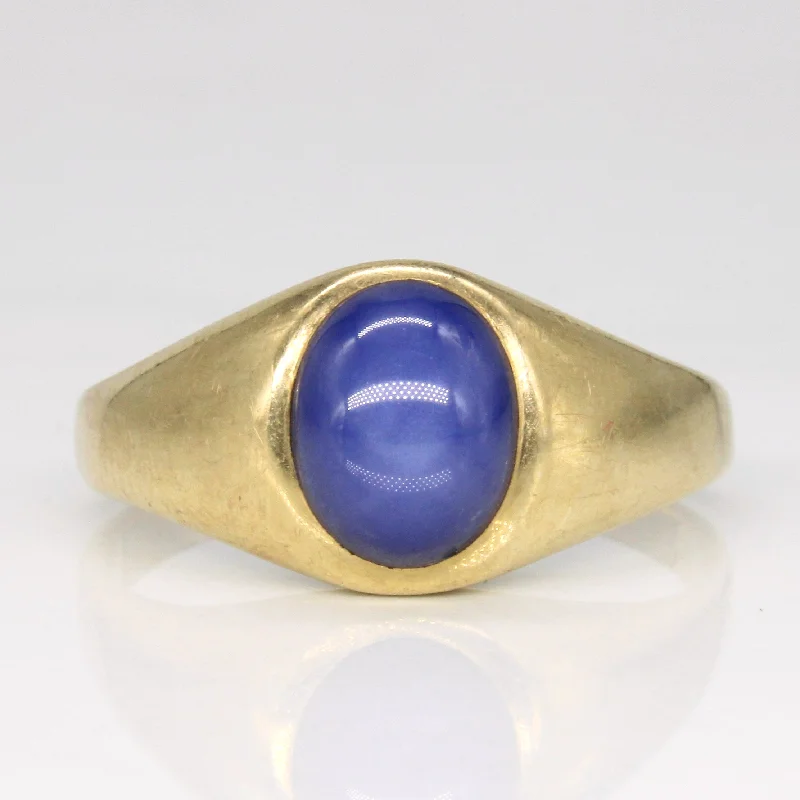 Exclusive Jewelry Markdowns – Limited-Time Offer Synthetic Star Sapphire Cocktail Ring | 3.75ct | SZ 12.5 |