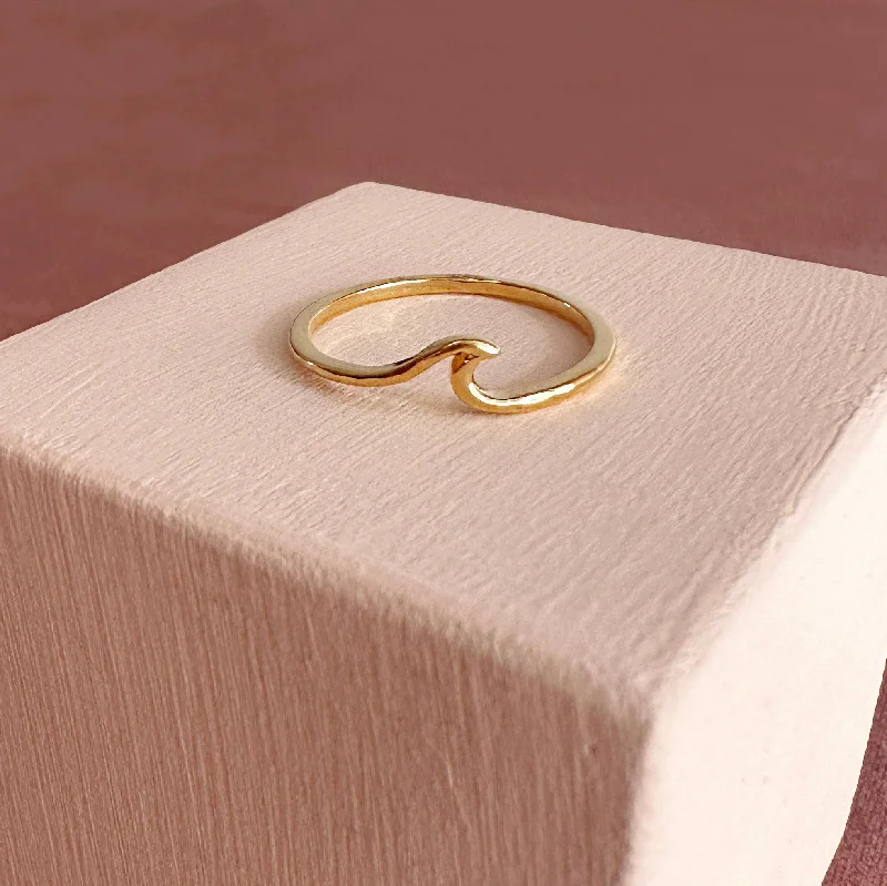 Customized Silver Jewelry For Unique Style Talia - Dainty Wave Ring