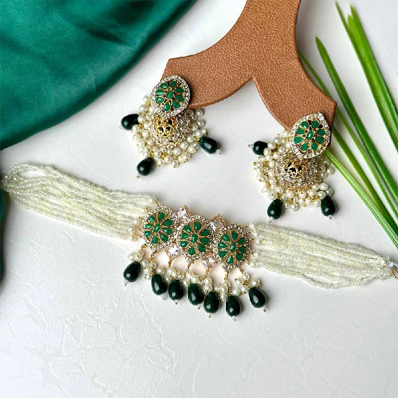 Must-Have Jewelry At Unbelievable Discounts Tehreem Set (Green)
