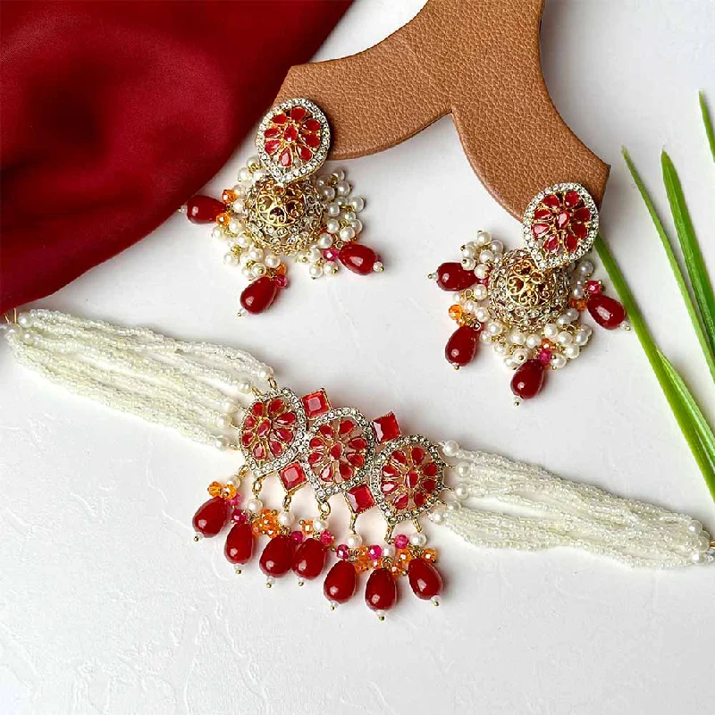 Everyday Jewelry Essentials Now On Sale Tehreem Set (Red)