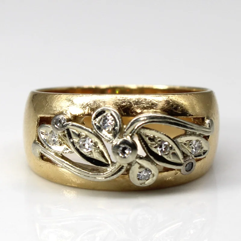 Handcrafted Jewelry Sale – Unique Designs At Low Prices Textured Diamond Gold Ring | 0.08ctw | SZ 6.25 |