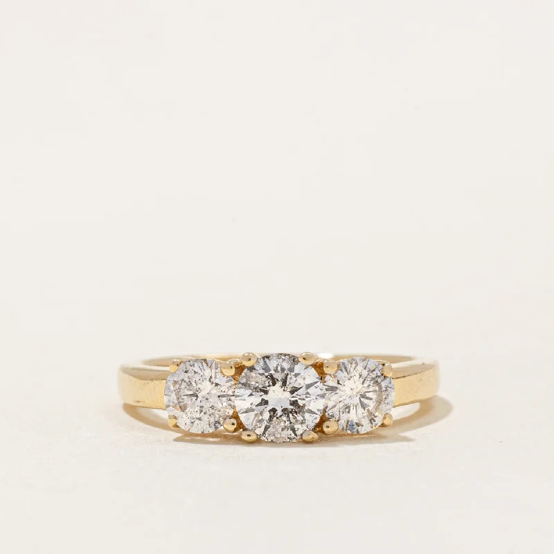 Grab Your Dream Jewelry At The Lowest Prices Three Stone Diamond Ring | 1.00ctw | SZ 5.25 |