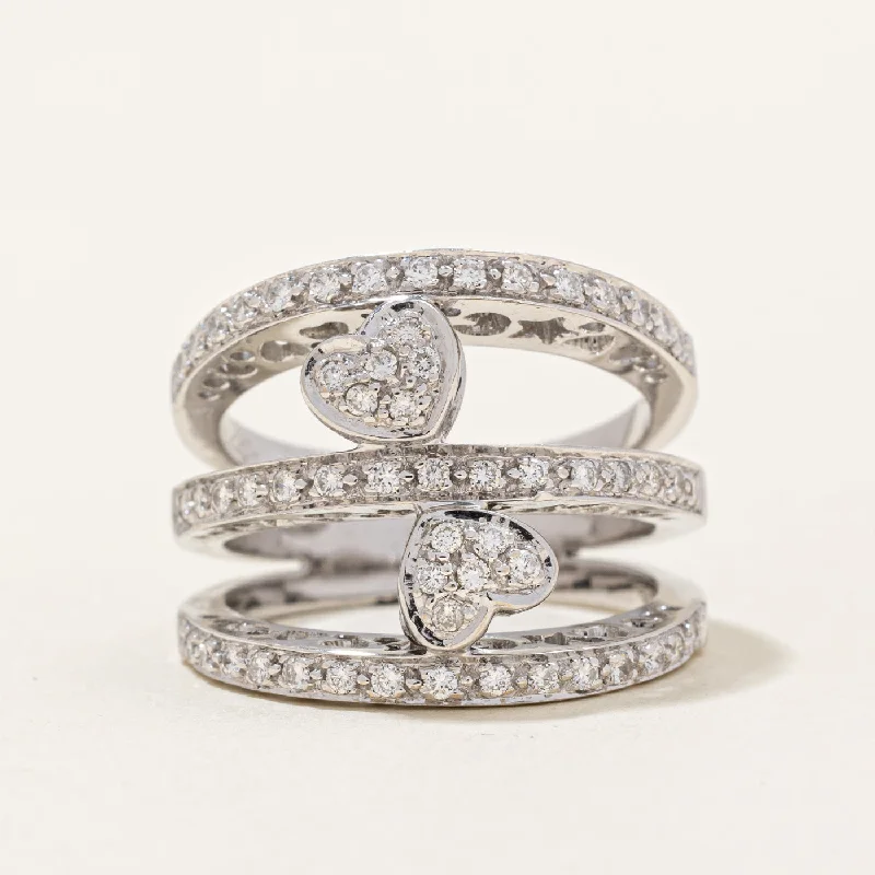 High-Quality Jewelry At A Fraction Of The Cost Tiered Diamond Heart Ring | 0.28ctw | SZ 7.25 |