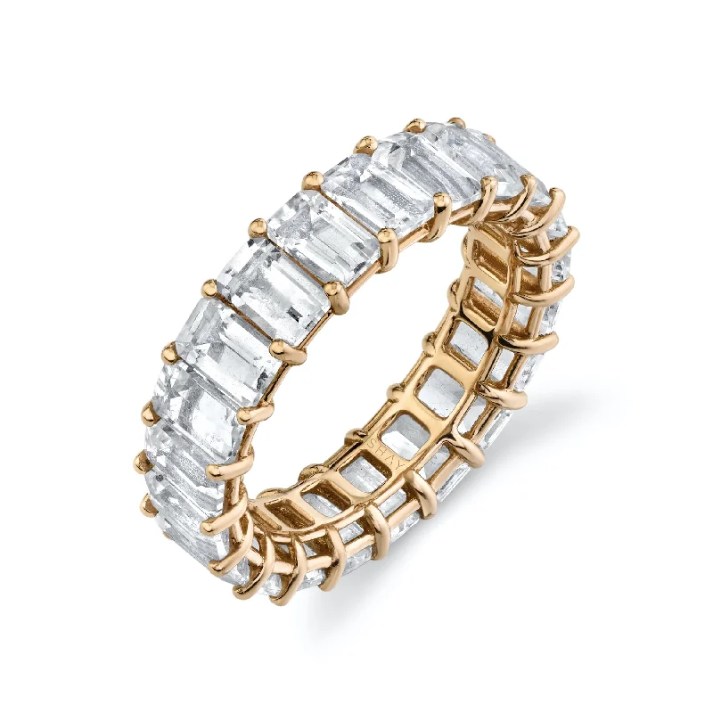 Elevate Your Jewelry Collection With Limited-Time Savings WHITE TOPAZ ETERNITY BAND