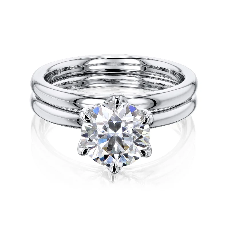 Exclusive Jewelry Sale Event – Shop Now 1.9ct Round Floating Tulip Comfort Fit Set